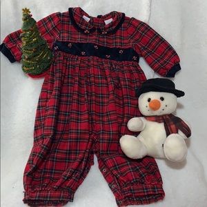 Baby UR It Tartan Plaid Long Sleeve Holiday Outfit 12M